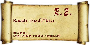 Rauch Euzébia névjegykártya